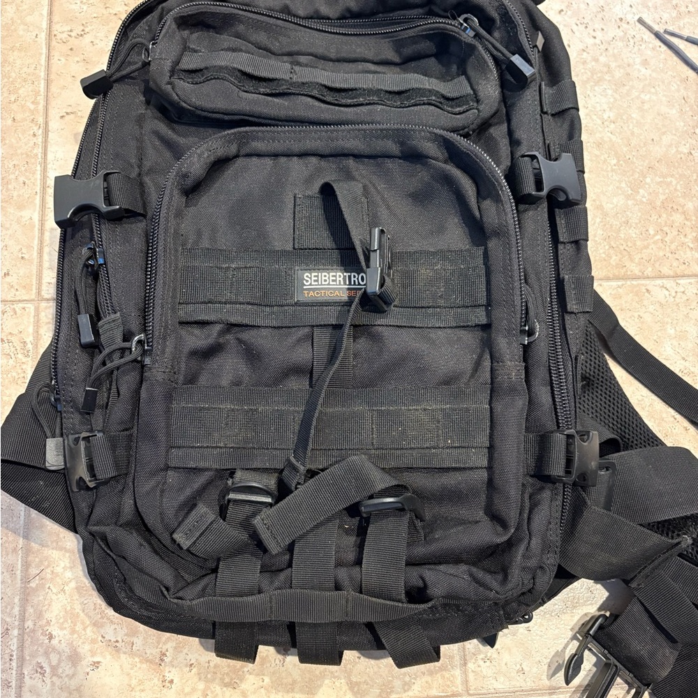 Seibertron Black Tactical Moto Backpack